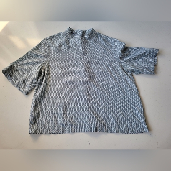 Equipment Femme Silk Printed Blouse Small Blue - Picture 2 of 11